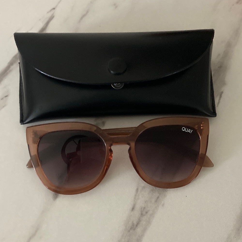Quay Australia Translucent Brown Oversized Sunglasses